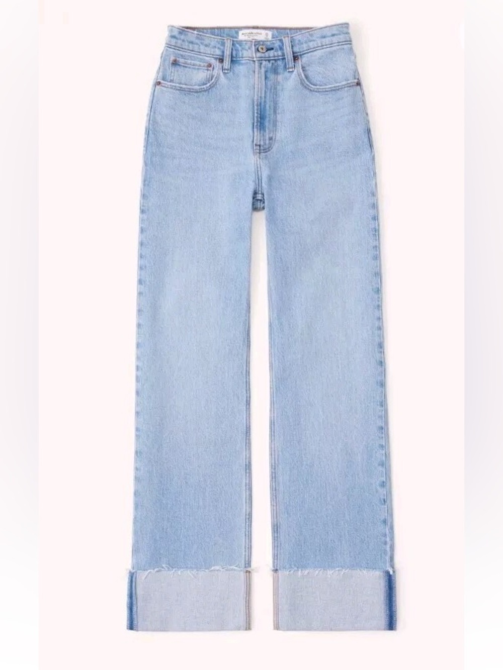 Abercrombie ‘90s straight ultra high rise jean - cuffed hem